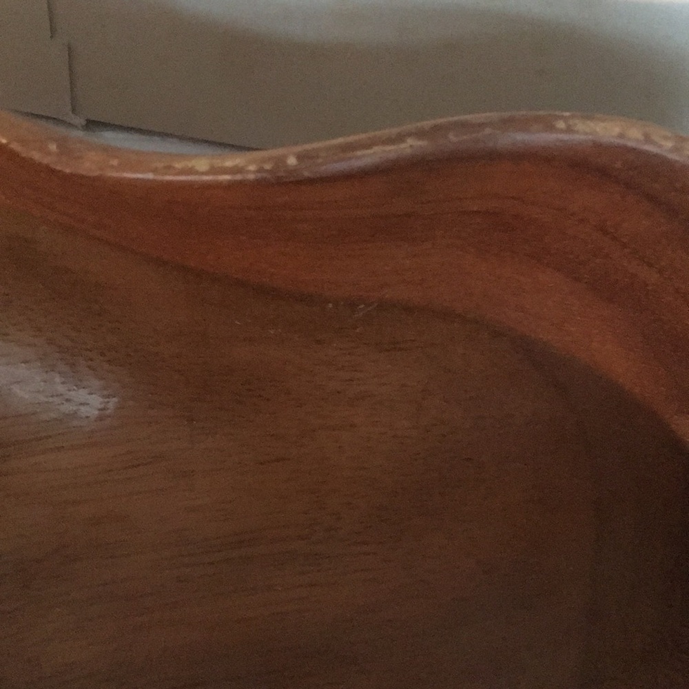 Teak oversized snack bowl, divided - Picture 5 of 5